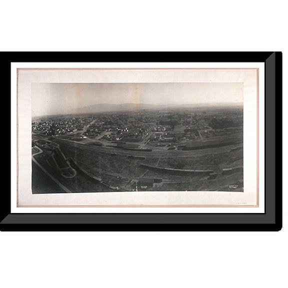 Historic Framed Print, CA Salinas 1906 PHOTO, 36-3/8" x 8-3/8"