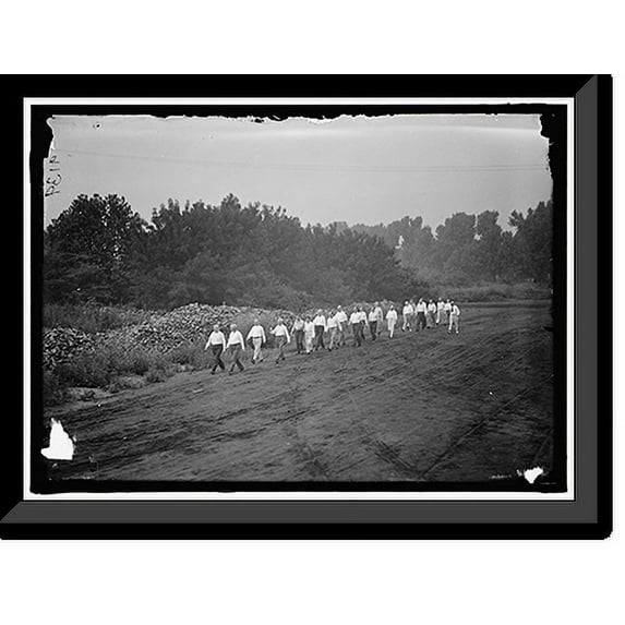 Historic Framed Print, CAMP, WALTER, I.E., EXERCISE SCHOOL. CABINET OFFICIALS EXERCISING WITH OTHER GOVT. OFFICIALS - 2, 17-7/8" x 21-7/8"