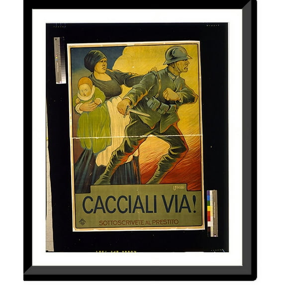 Historic Framed Print, Cacciali via!.U. Finozzi., 17-7/8" x 21-7/8"
