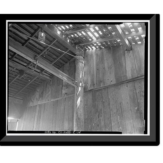 Historic Framed Print, Camp Tulelake, Shop-Storage Building, West side of Hill Road, 2 miles south of State Highway 161, Tulelake, Siskiyou County, CA - 14, 17-7/8" x 21-7/8"
