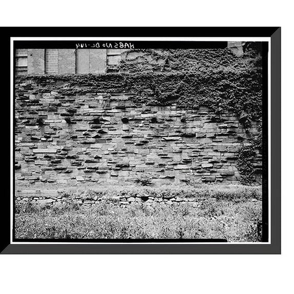 Historic Framed Print, Canal Warehouse, 3222 M Street Northwest, Washington, District of Columbia, DC - 3, 17-7/8" x 21-7/8"