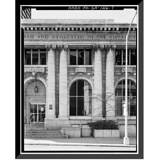 Historic Framed Print, Carnegie Library of Atlanta, 126 Carnegie Way, Atlanta, Fulton County, GA - 7, 17-7/8" x 21-7/8"