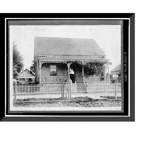 Historic Framed Print, Carr House, 165 East D Street, Benicia, Solano County, CA - 4, 17-7/8" x 21-7/8"