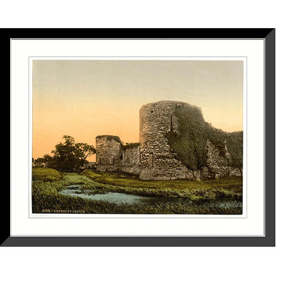 Historic Framed Print, Castle Pevensey England, 17-7/8" x 21-7/8"