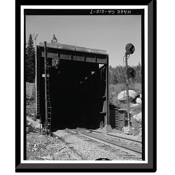 Historic Framed Print, Central Pacific Transcontinental Railroad, Tunnel No. 41, Milepost 193.3, Donner, Placer County, CA - 7, 17-7/8" x 21-7/8"