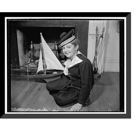 Historic Framed Print, Charles Lombard, son of the Military Attache of the French Embassy and Mme. Lombard - 3, 17-7/8" x 21-7/8"