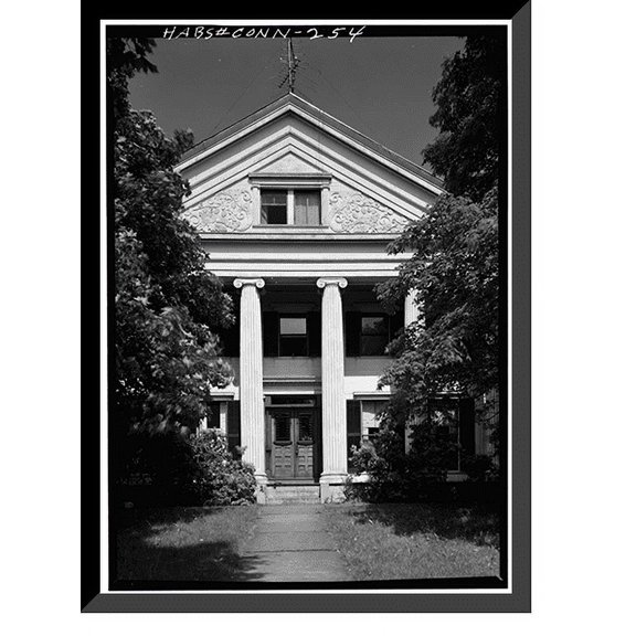 Historic Framed Print, Charles Osgood House, 151 Washington Street, Norwich, New London County, CT - 3, 17-7/8" x 21-7/8"