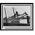 thumbnail image 1 of Historic Framed Print, Chesapeake Bay, Md., 1937. Skipjack Lady Eleanor, showing foredeck and hull moulding forward. Details of bowsprit rigging and trailboard, 17-7/8" x 21-7/8", 1 of 9