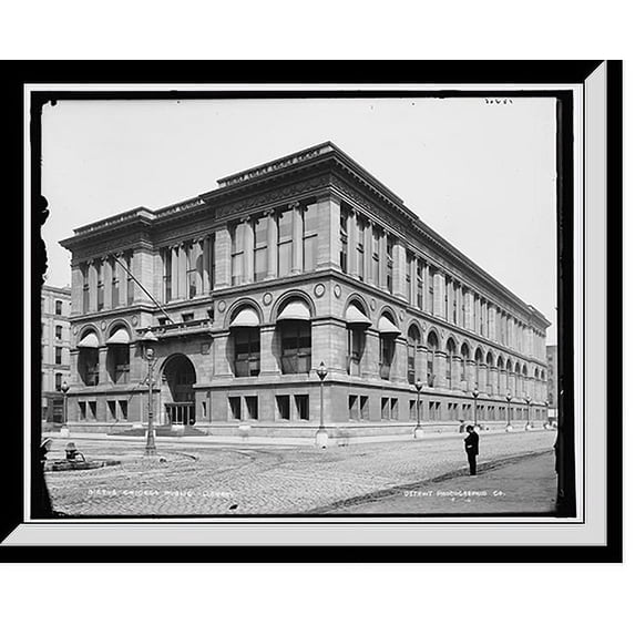 Historic Framed Print, Chicago Public Library - 2, 17-7/8" x 21-7/8"