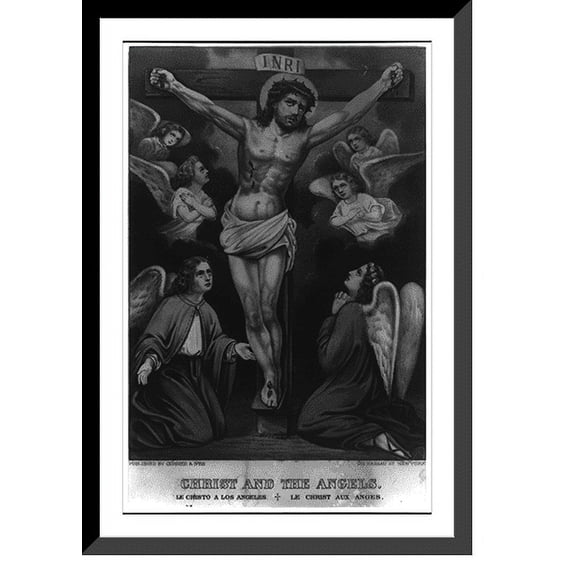 Historic Framed Print, Christ and the Angels Le Cristo a los Angeles = Le Christ aux Anges., 17-7/8" x 21-7/8"