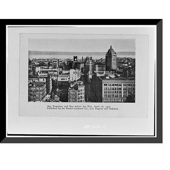 Historic Framed Print, City of Paris Dry Goods Company, Geary & Stockton Streets, San Francisco, San Francisco County, CA - 71, 17-7/8" x 21-7/8"