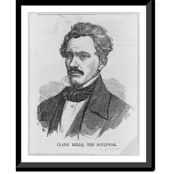 Historic Framed Print, Clark Mills, 1815-1883, 17-7/8" x 21-7/8"