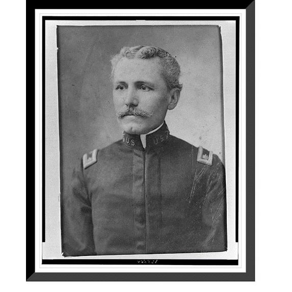 Historic Framed Print, Col. E.L. Huggins, 8th US VI, Chickamauga, Ga., Spanish American War, 17-7/8" x 21-7/8"