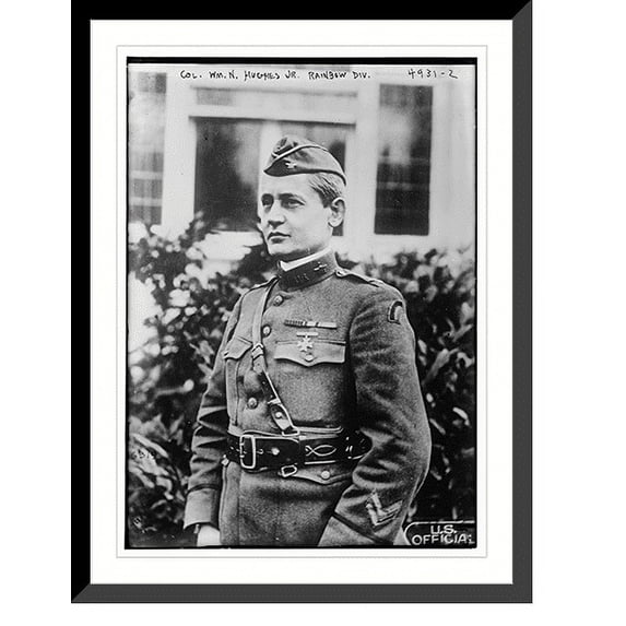 Historic Framed Print, Col. Wm. N. Hughes Jr., Rainbow Div., 17-7/8" x 21-7/8"