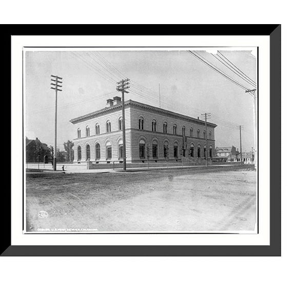 Historic Framed Print, Colorado - Denver. U.S. Mint; full, exterior, 17-7/8" x 21-7/8"