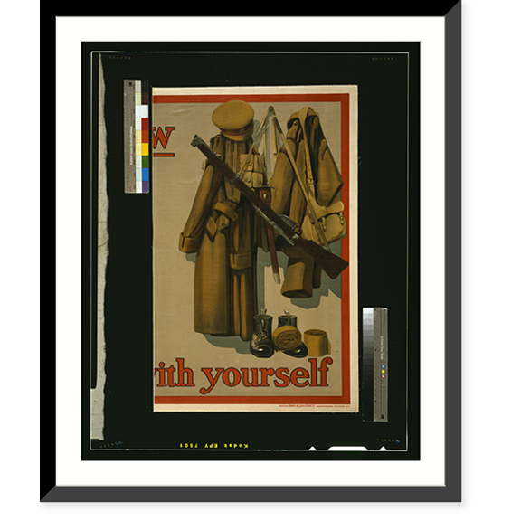 Historic Framed Print, Come now. Be honest with yourself.P.J.W. ; printed by David Allen & Sons Ld., Harrow, Middlesex. - 2, 17-7/8" x 21-7/8"