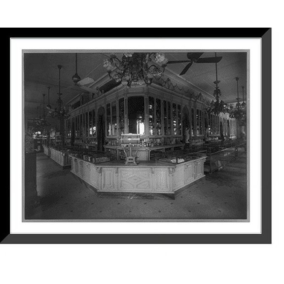 Historic Framed Print, Confectioner's Establishment, at Exposition Universal, San Francisco: large counter filled with sweets, 17-7/8" x 21-7/8"
