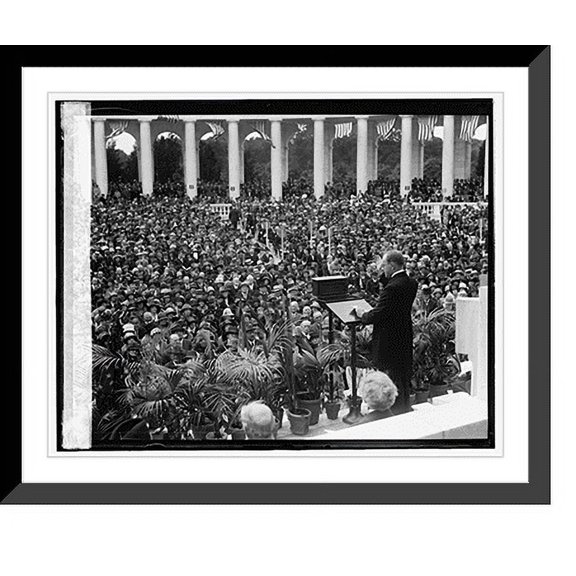 Historic Framed Print, Coolidge, Memorial Da,y Arlington, 5/30/24, 17-7/8" x 21-7/8"