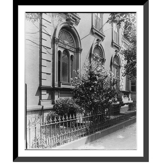 Historic Framed Print, Corcoran House, at NE corner of Conn. and H, N.W., Washington, D.C. - 2, 17-7/8" x 21-7/8"