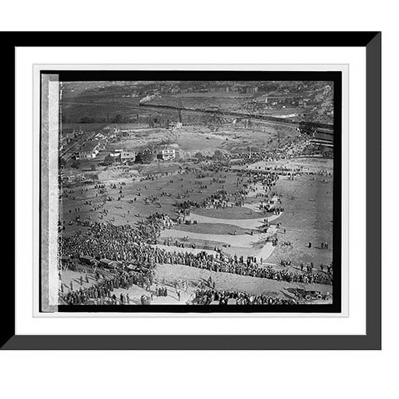 Historic Framed Print, Cornerstone laying, Geo. Wash. Memorial, 11/1/23 - 10, 17-7/8" x 21-7/8"