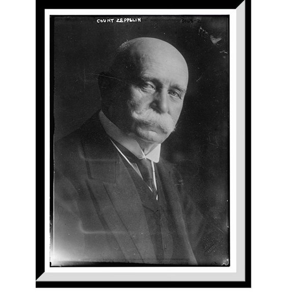 Historic Framed Print, Count Zeppelin - 2, 17-7/8" x 21-7/8"