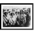 thumbnail image 1 of Historic Framed Print, [Cuban War Minister Fulgencio Batista with his wife and officers of her military womens' legion, Cuba, 1935-36], 17-7/8" x 21-7/8", 1 of 9