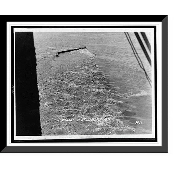 Historic Framed Print, Current in the Atchafalaya River, 17-7/8" x 21-7/8"