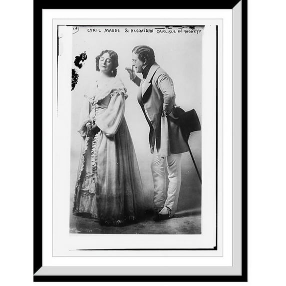 Historic Framed Print, Cyril Maude & Alexandra Carlisle in "Money", 17-7/8" x 21-7/8"