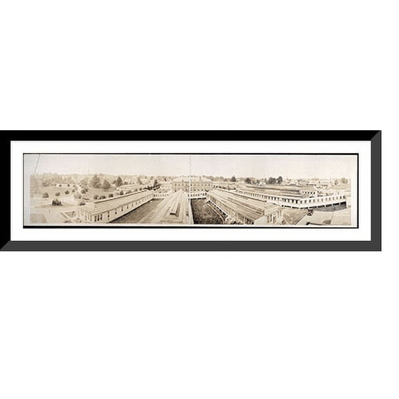 Historic Framed Print, DC Washington Walter Reed Hospital 1919 PHOTO, 36-3/8" x 8-3/8"
