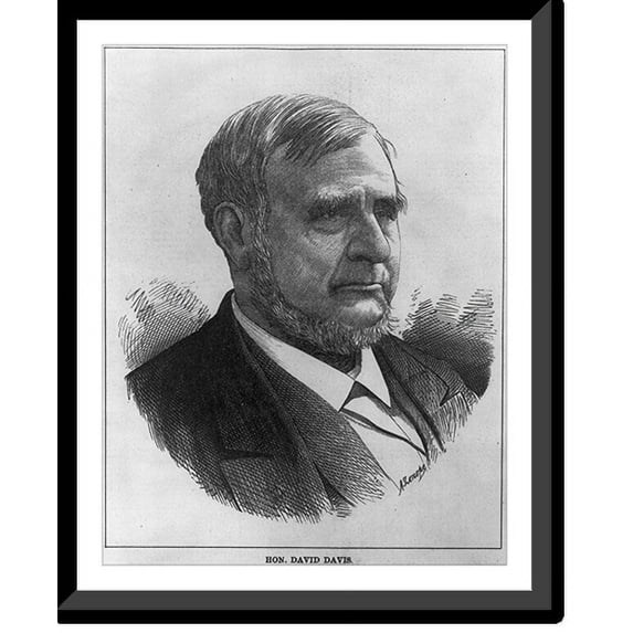 Historic Framed Print, David Davis, 1815-1886, 17-7/8" x 21-7/8"