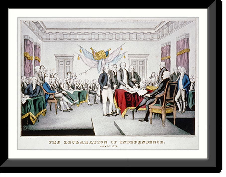 Historic Framed Print, Declaration of Independence: July 4th 1776 - 2 ...