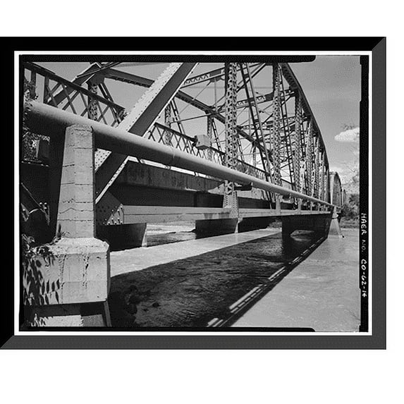 Historic Framed Print, Delta Bridge, Spanning Gunnison River on U.S. 50, Delta, Delta County, CO - 14, 17-7/8" x 21-7/8"
