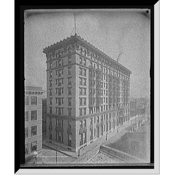 Historic Framed Print, Denechaud Hotel, New Orleans, La., 17-7/8" x 21-7/8"