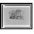 thumbnail image 1 of Historic Framed Print, [Design drawing for Eames furniture display in Carson, Pirie, Scott Department store window, Chicago, Illinois], 17-7/8" x 21-7/8", 1 of 9