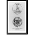 thumbnail image 1 of Historic Framed Print, [Designs for the Seal of the United States: designs of the 2nd Committee, 1780], 17-7/8" x 21-7/8", 1 of 9