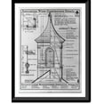 thumbnail image 1 of Historic Framed Print, Details of a cupola based on the cupola of the old courthouse at Chester, Pa., built 1724, 17-7/8" x 21-7/8", 1 of 9