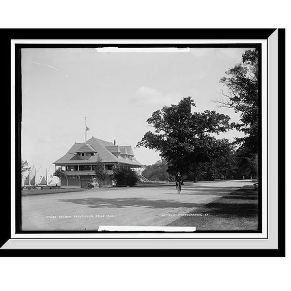 Historic Framed Print, Detroit Yacht Club, Belle Isle, 17-7/8" x 21-7/8"