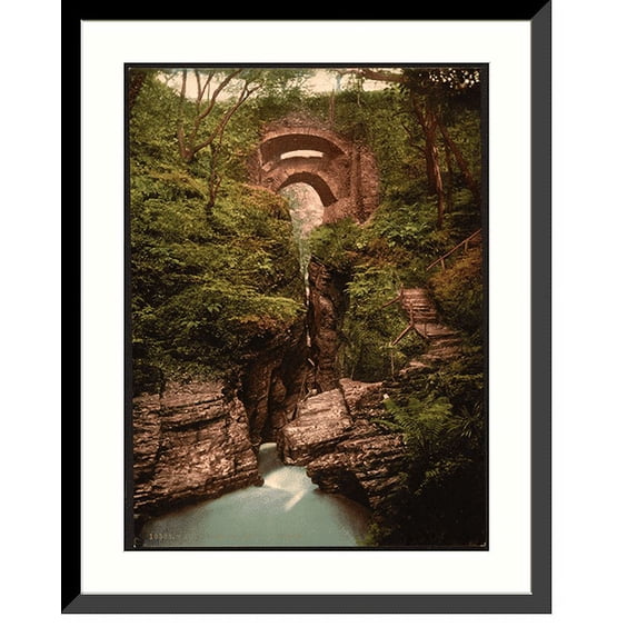 Historic Framed Print, Devils Bridge Aberystwith Wales, 17-7/8" x 21-7/8"