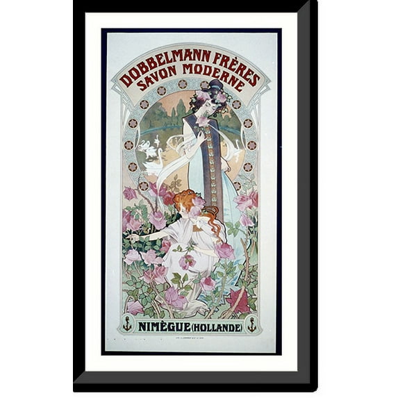 Historic Framed Print, Dobbelmann frères, savon moderne.I. Zon, 17-7/8" x 21-7/8"