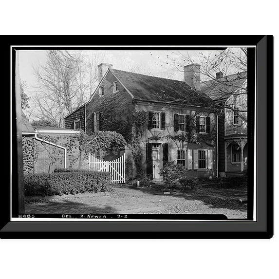 Historic Framed Print, Dorsey House, 8 East Third Street, New Castle, New Castle County, DE, 17-7/8" x 21-7/8"