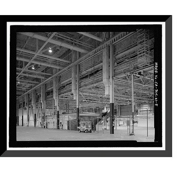 Historic Framed Print, Douglas Aircraft Company Long Beach Plant, Aircraft Final Assembly Building, 3855 Lakewood Boulevard, Long Beach, Los Angeles County, CA - 8, 17-7/8" x 21-7/8"
