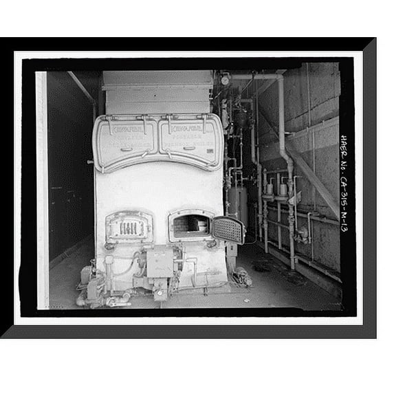 Historic Framed Print, Douglas Aircraft Company Long Beach Plant, Aircraft Final Assembly Building, 3855 Lakewood Boulevard, Long Beach, Los Angeles County, CA - 13, 17-7/8" x 21-7/8"