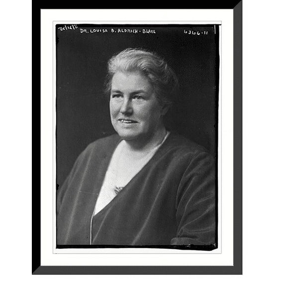 Historic Framed Print, Dr. Louisa B. Aldrich - Blake, 17-7/8" x 21-7/8"