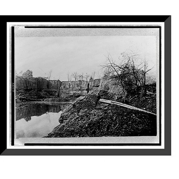 Historic Framed Print, Dutch Gap Canal, James River, Va., November, 1864, 17-7/8" x 21-7/8"