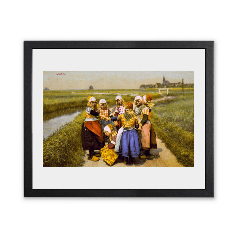 Historic Framed Print, [Dutch children, Holland], 17-7/8