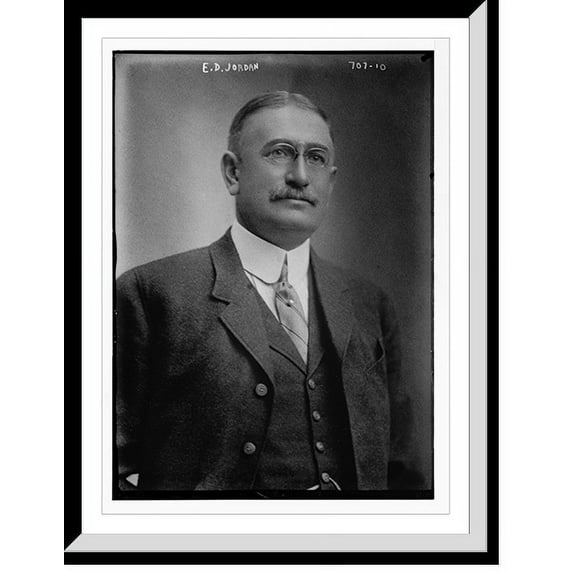Historic Framed Print, E.D. Jordan, portrait, 17-7/8" x 21-7/8"