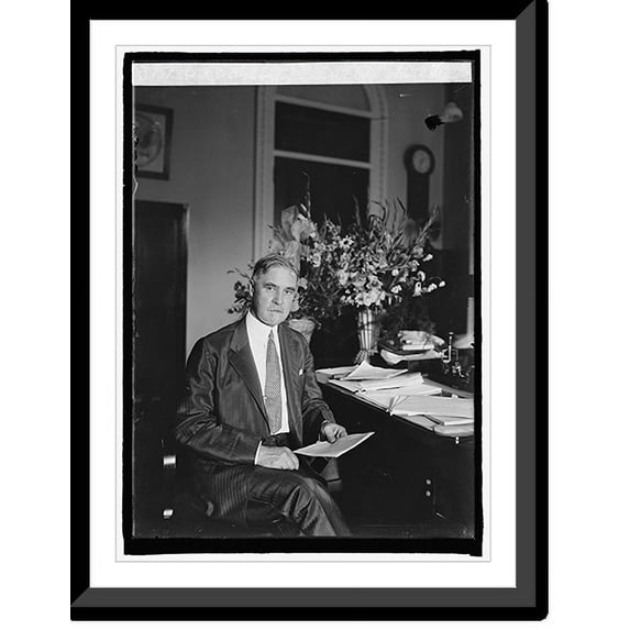 Historic Framed Print, E.J. Ayers, New Chief Clerk State Dept., 7/10/24, 17-7/8" x 21-7/8"