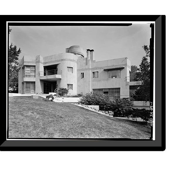 Historic Framed Print, Earl Butler House, 2633 South Fluer Drive, Des Moines, Polk County, IA, 17-7/8" x 21-7/8"