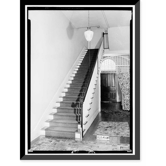 Historic Framed Print, East Alabama Masonic Female Institute, 205 East South Street, Talladega, Talladega County, AL - 26, 17-7/8" x 21-7/8"