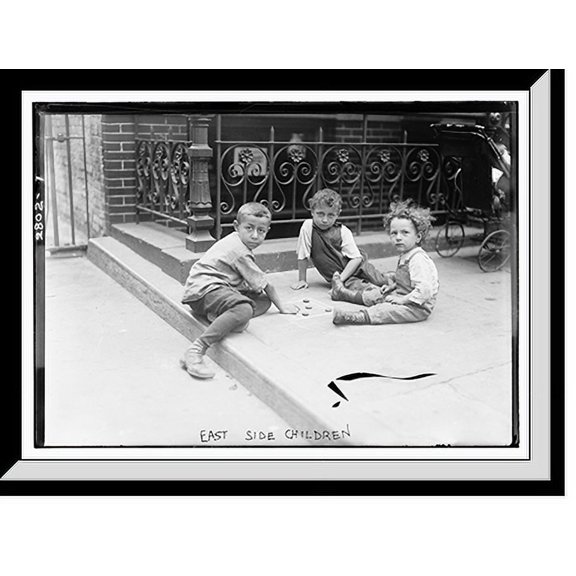 Historic Framed Print, East Side Children, 17-7/8" x 21-7/8"